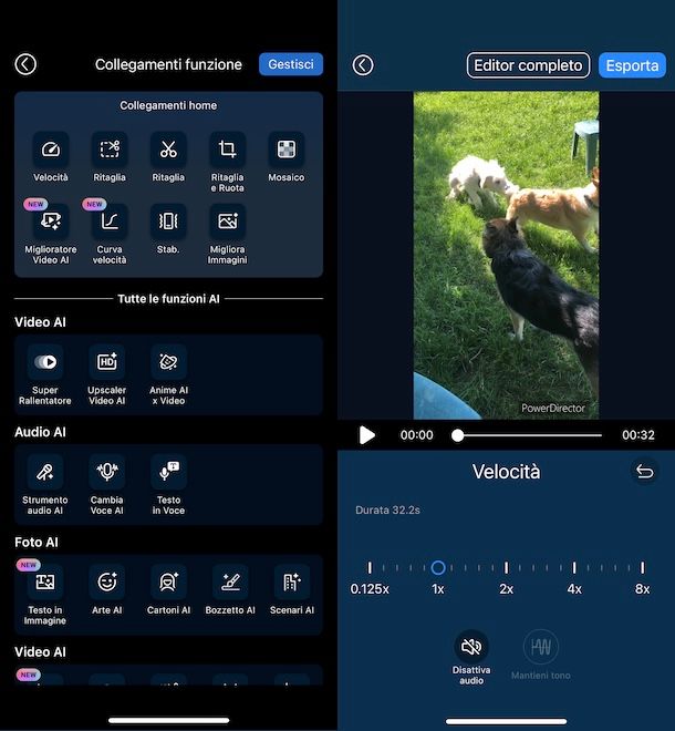 Velocizzare video con PowerDirector