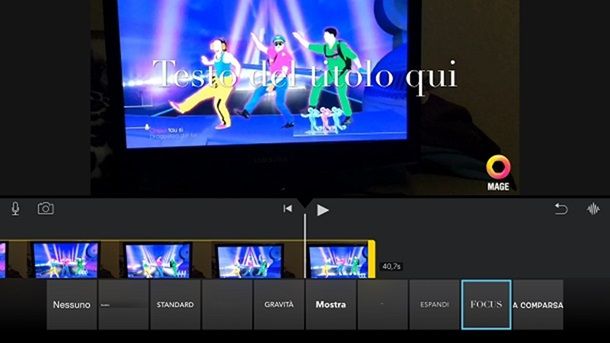 iMovie iPad Mettere scritte