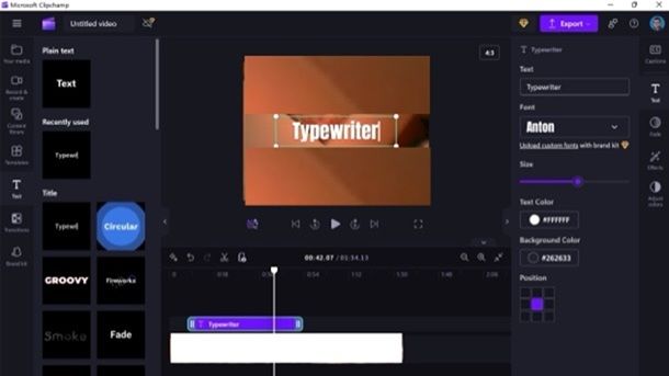 Mettere scritte su un video con Microsoft Clipchamp