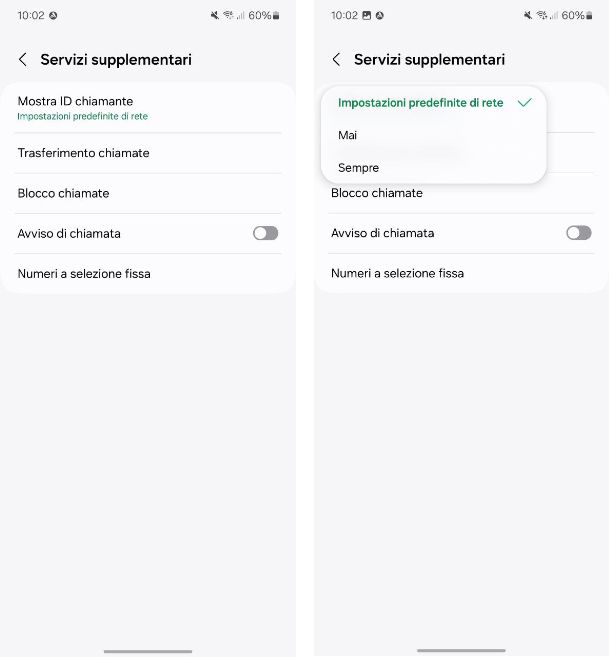Come nascondere numero cellulare Samsung