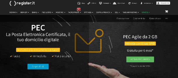 Come creare una PEC Register