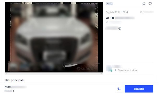 Contattare venditore Subito da PC