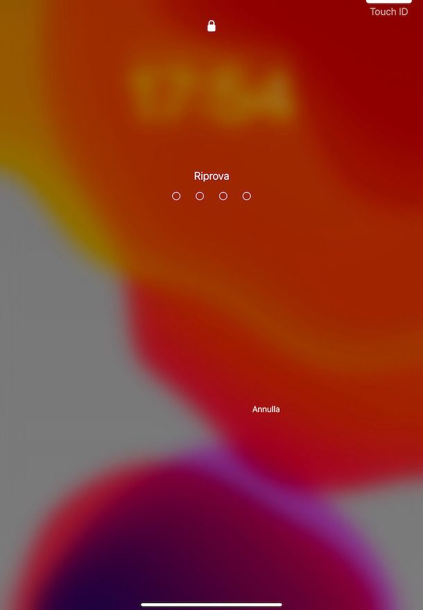 ipad bloccato con codice