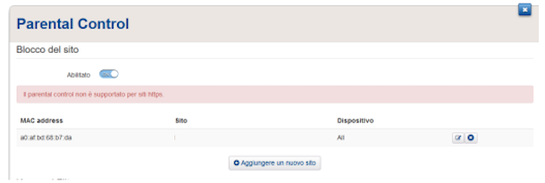 modem tim hub parental control