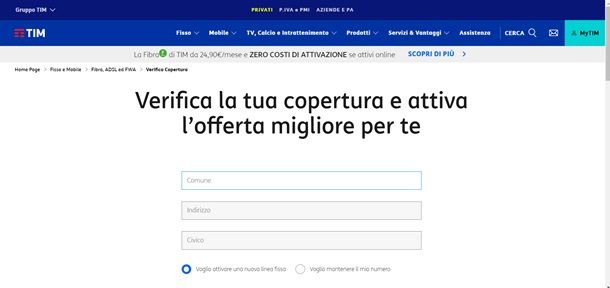 copertura tim