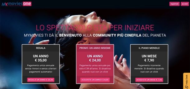 come funziona MyMovies One