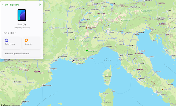 sbloccare ipad trova iphone