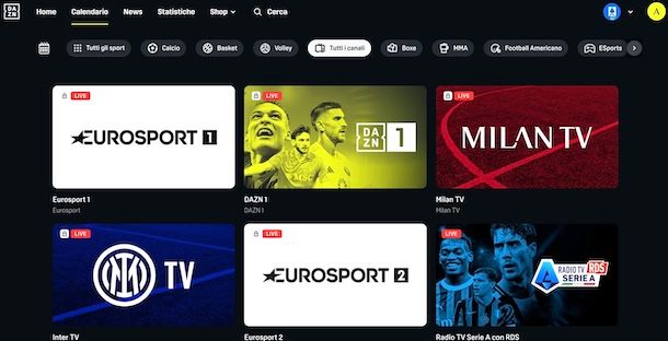 Eurosport su DAZN