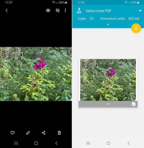 Android stampante PDF