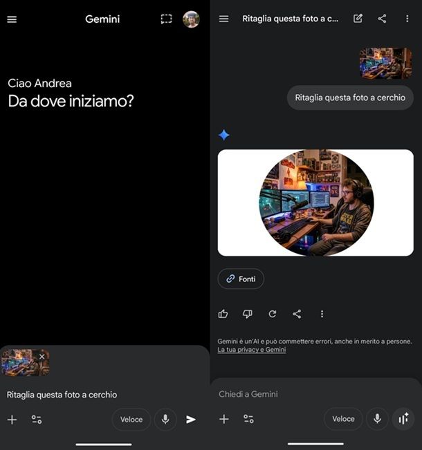 Come modificare foto con intelligenza artificiale Android Gemini