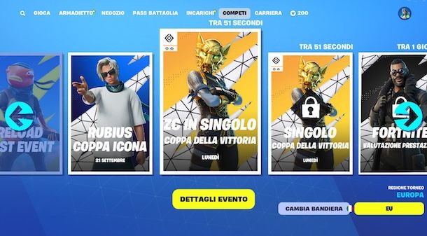 Tornei Fortnite da computer