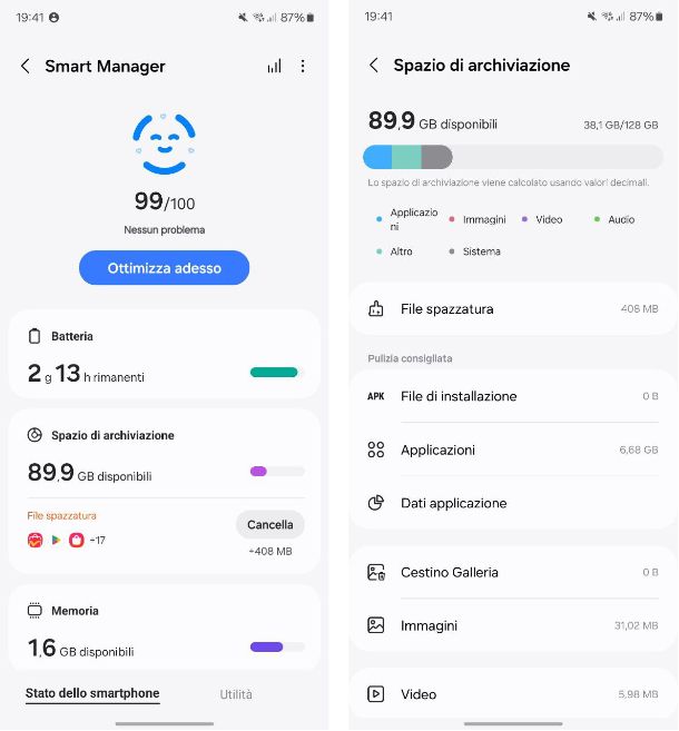 Cancellare cache e file temporanei