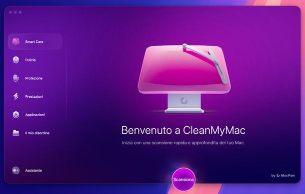 CleanMyMac interfaccia