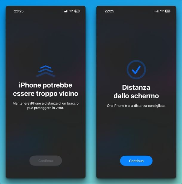 Chiudere avviso iPhone troppo vicino