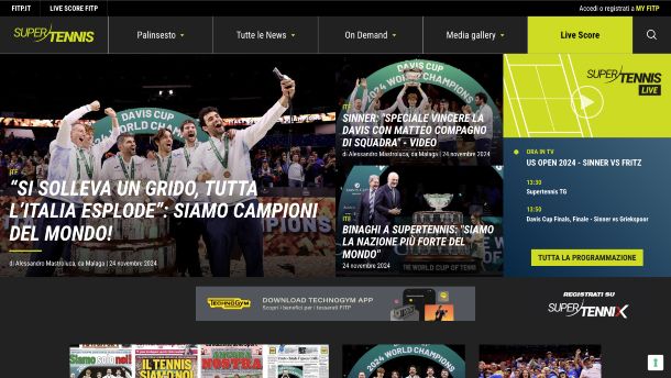 Come vedere tennis streaming