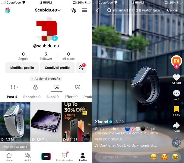 come eliminare tutti gli elementi salvati su TikTok smartphone