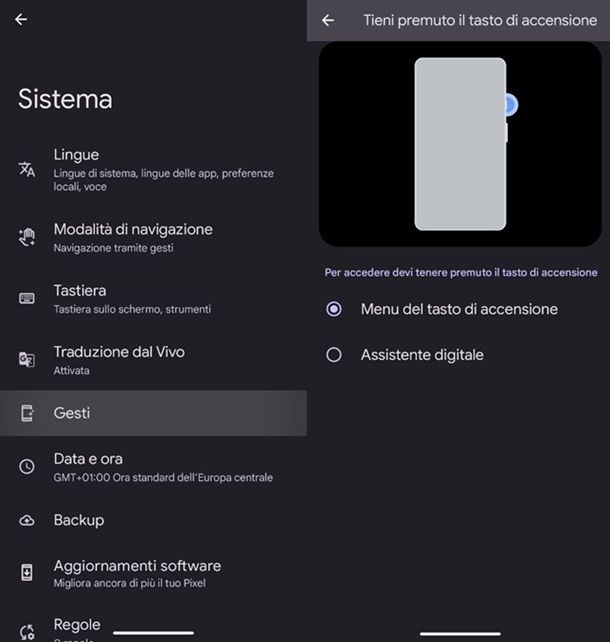 Come togliere Google Assistant dal tasto di accensione
