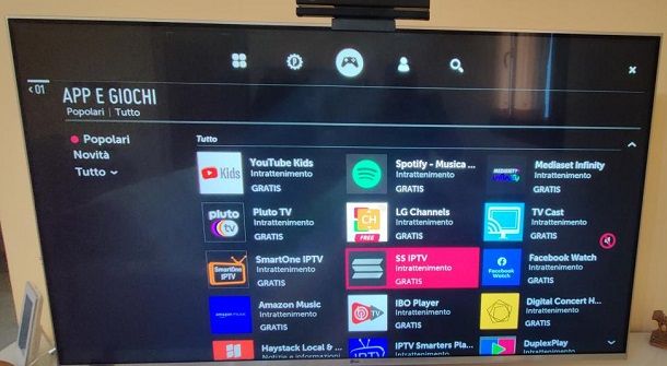 Altre app Smart TV