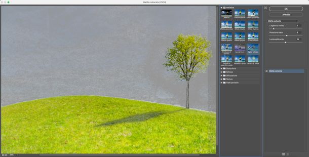 galleria filtri artistici Photoshop