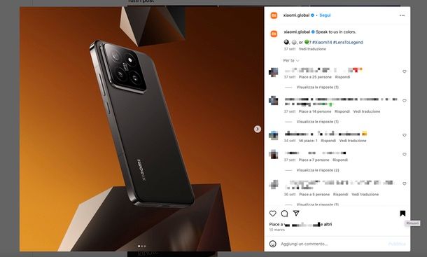 come eliminare gli elementi salvati su Instagram PC