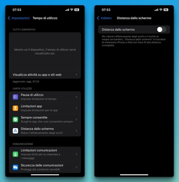 Disattivare opzione iPhone troppo vicino