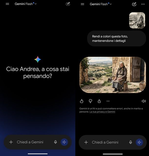 Come dare colore a una foto in bianco e nero da Android