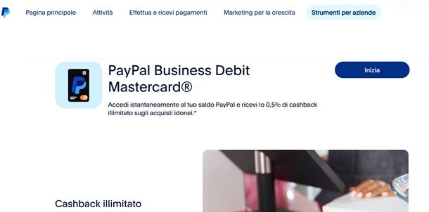 Come fare la PayPal Business Debit Card