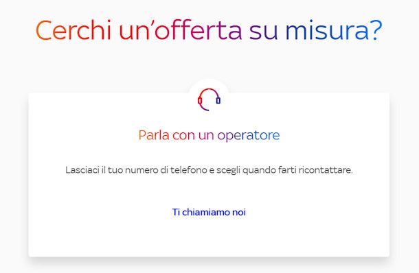 Farsi chiamare da Sky da non clienti