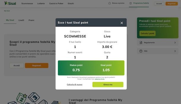 Guadagnare Sisal Point
