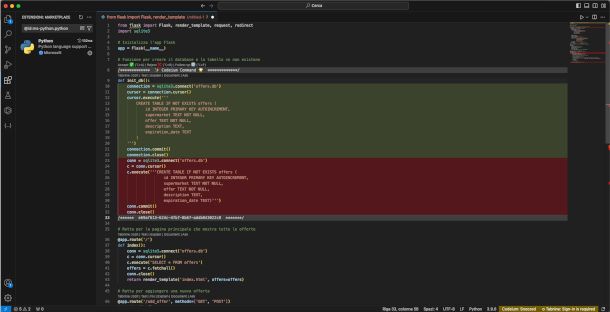 schermata utilizzo plugin Codeium in VSC