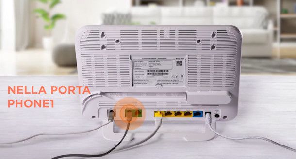 Collegare il telefono al modem WINDTRE