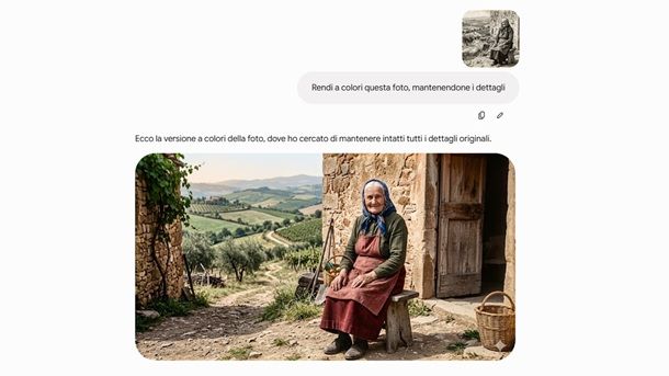 Come dare colore alle foto in bianco e nero con Gemini