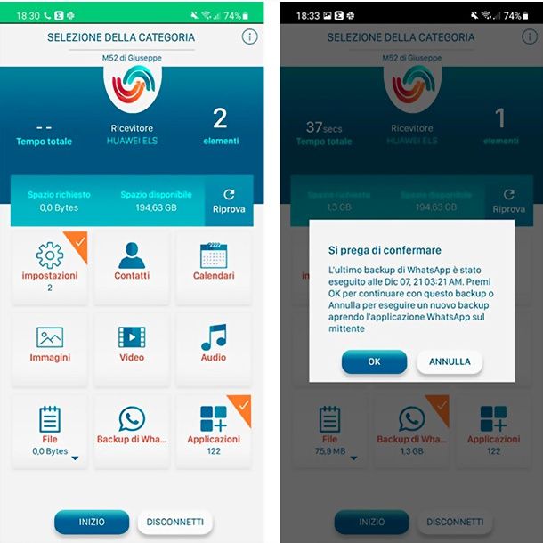 Trasferire WhatsApp da Huawei a Xiaomi