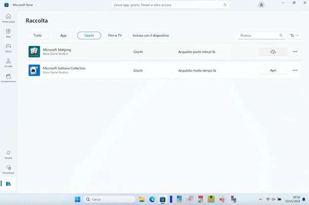 come recuperare gioco disinstallato Microsoft Store