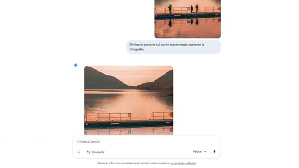 Gemini eliminare persone da foto