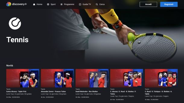 Come vedere tennis streaming