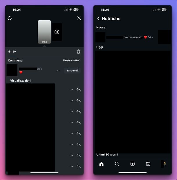 Vedere commenti Storie Instagram iPhone