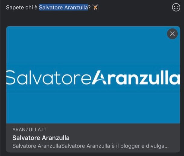 Personalizzare link Facebook