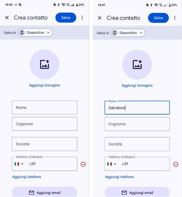 Come salvare i numeri sul telefono OPPO