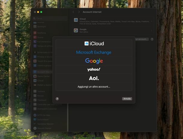 Impostare Gmail su Mail macOS