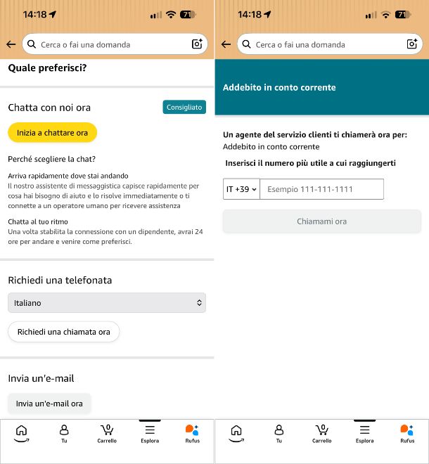 Amazon telefonata