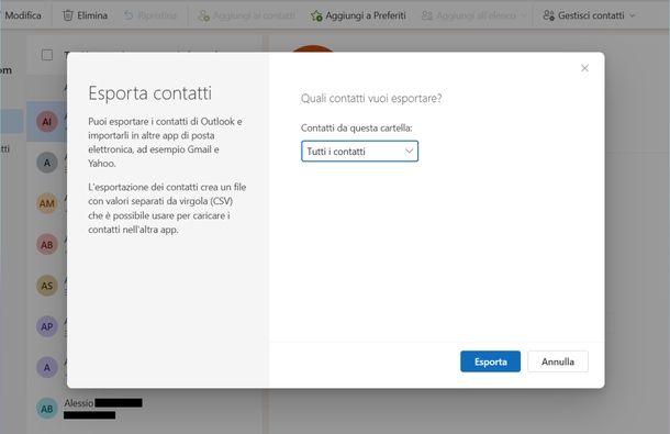 Contatti Google Microsoft Outlook
