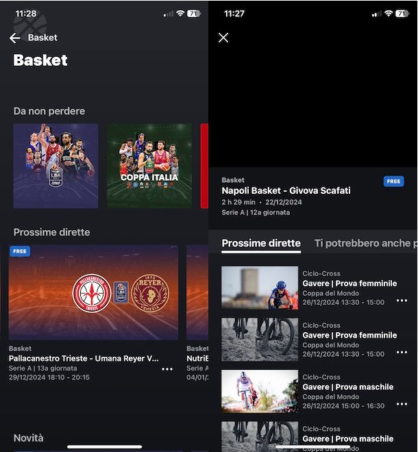 App per vedere basket gratis