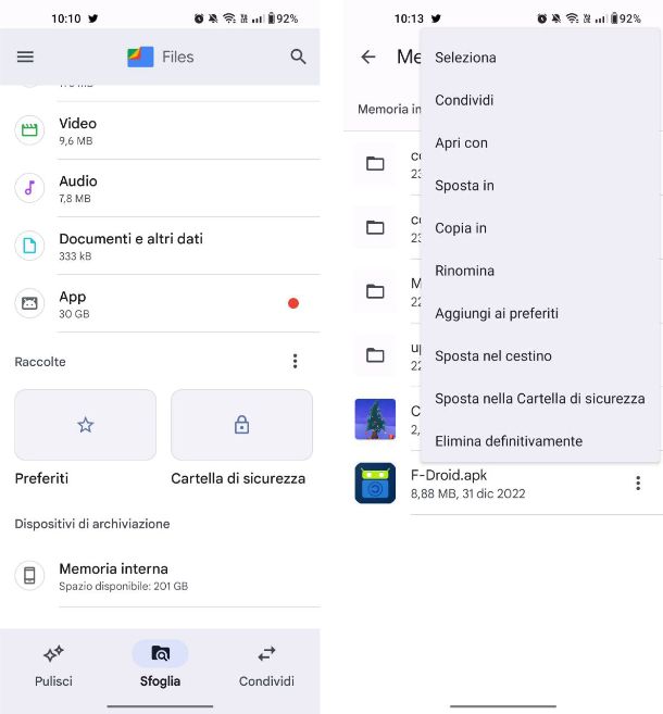 Come nascondere file e cartelle con password su Android