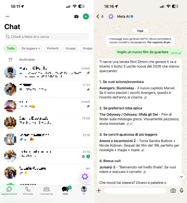 WhatsApp Meta AI iPhone