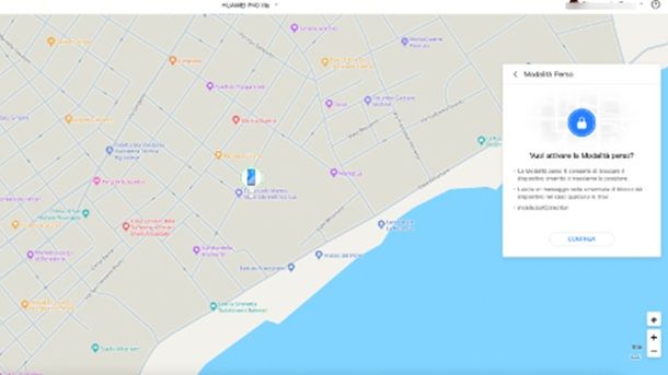 Trova il mio dispositivo Huawei