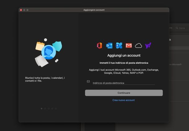Impostare Gmail su Outlook macOS