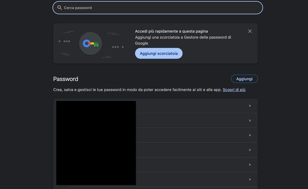 Scoprire password email Google Chrome