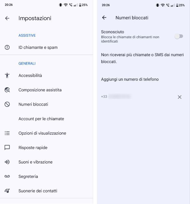 Come bloccare chiamate in entrata da numero sconosciuto Android