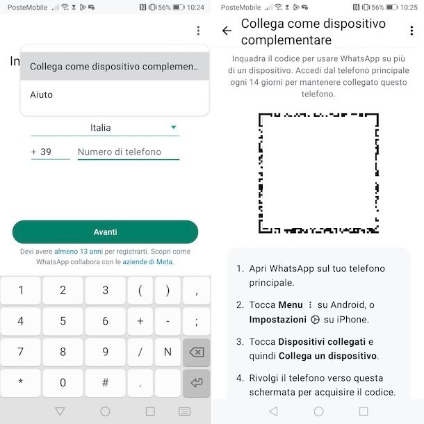 Avere WhatsApp su due dispositivi Android
